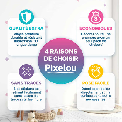 Avantages des stickers pois rose bonbon