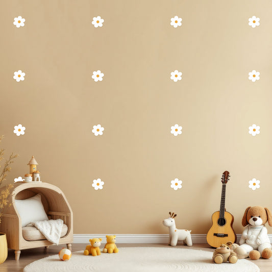Pack 60 Stickers Muraux Fleurs Marguerites
