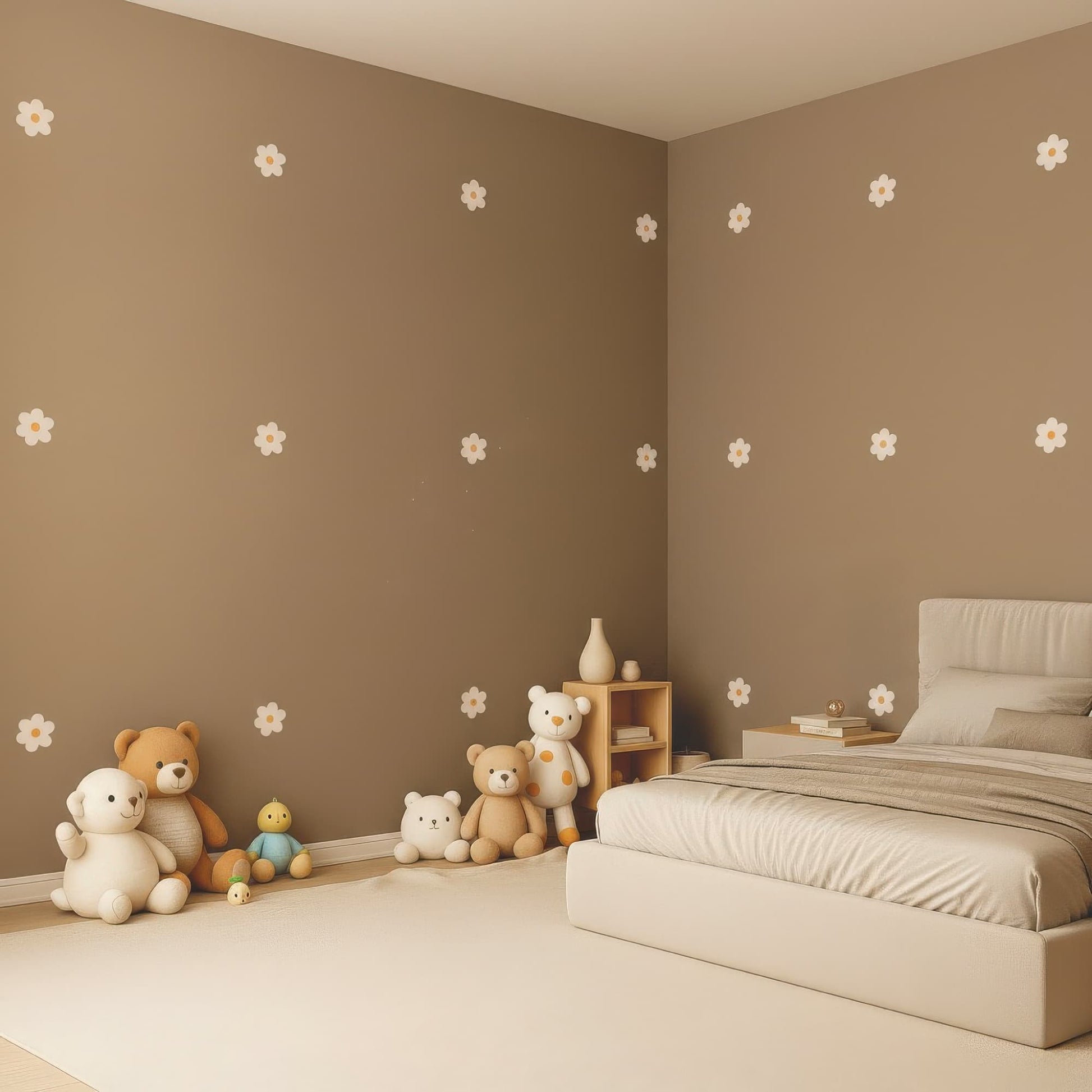 Stickers fleurs beiges chambre enfant Maroc