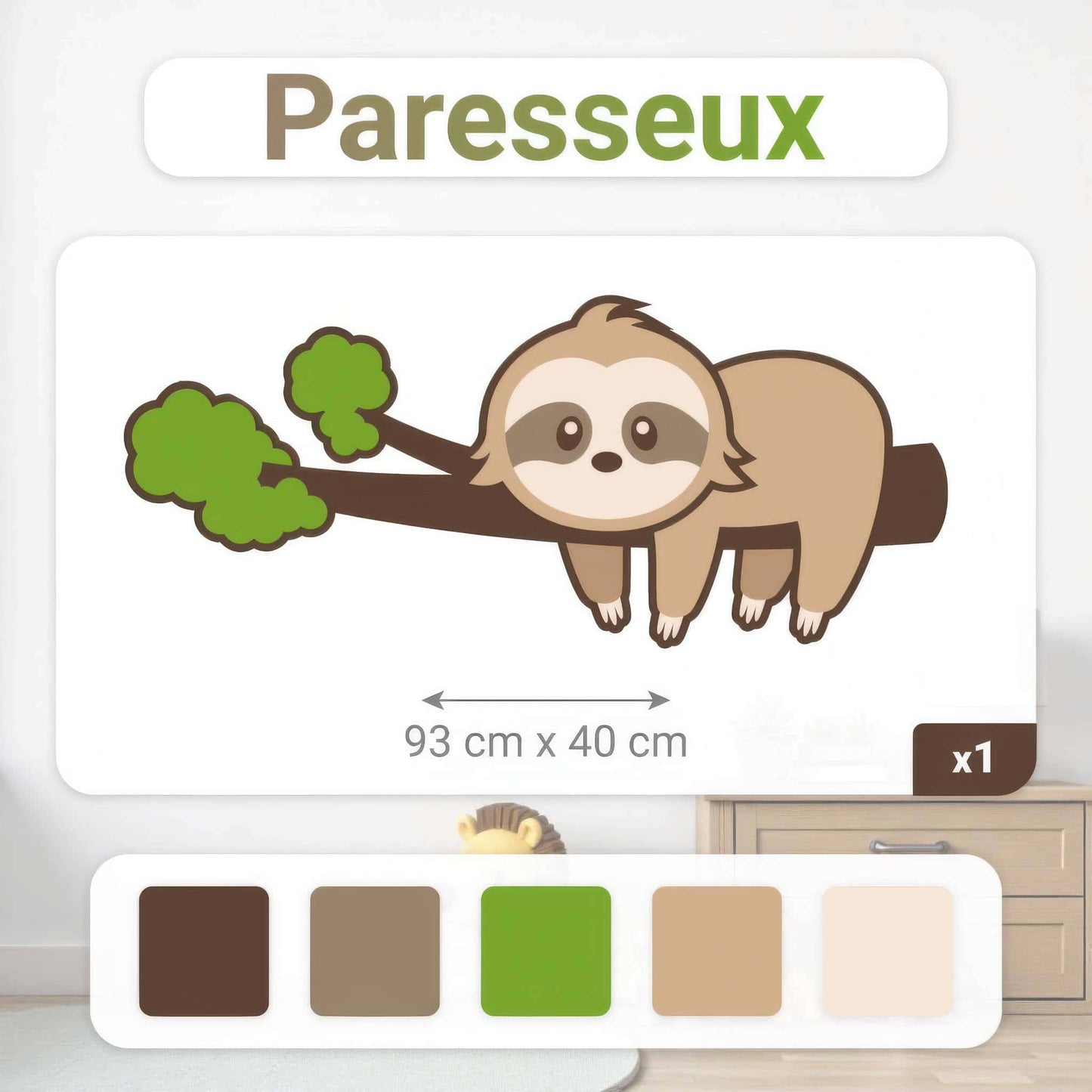 Stickers Animaux Paresseux