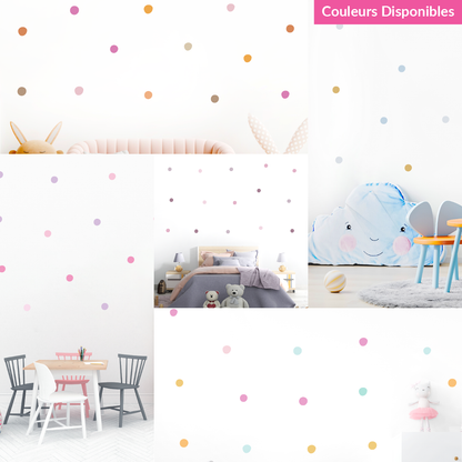 Pack 120 Stickers Pois Cercles