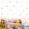 Stickers Pois Cercles Orange Beige