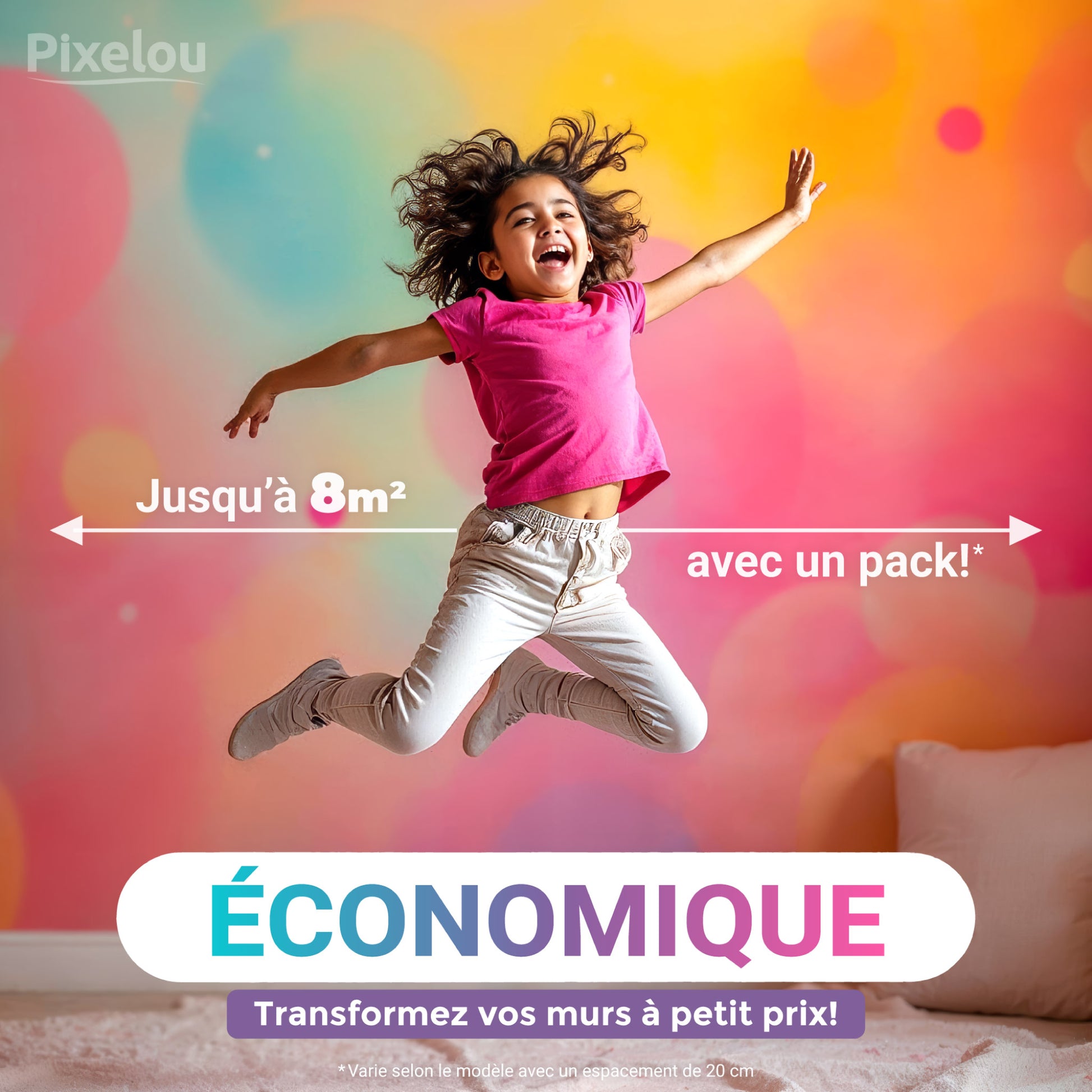 Économique : Décoration murale à petit prix avec un pack de stickers muraux couvrant jusqu'à 8m²