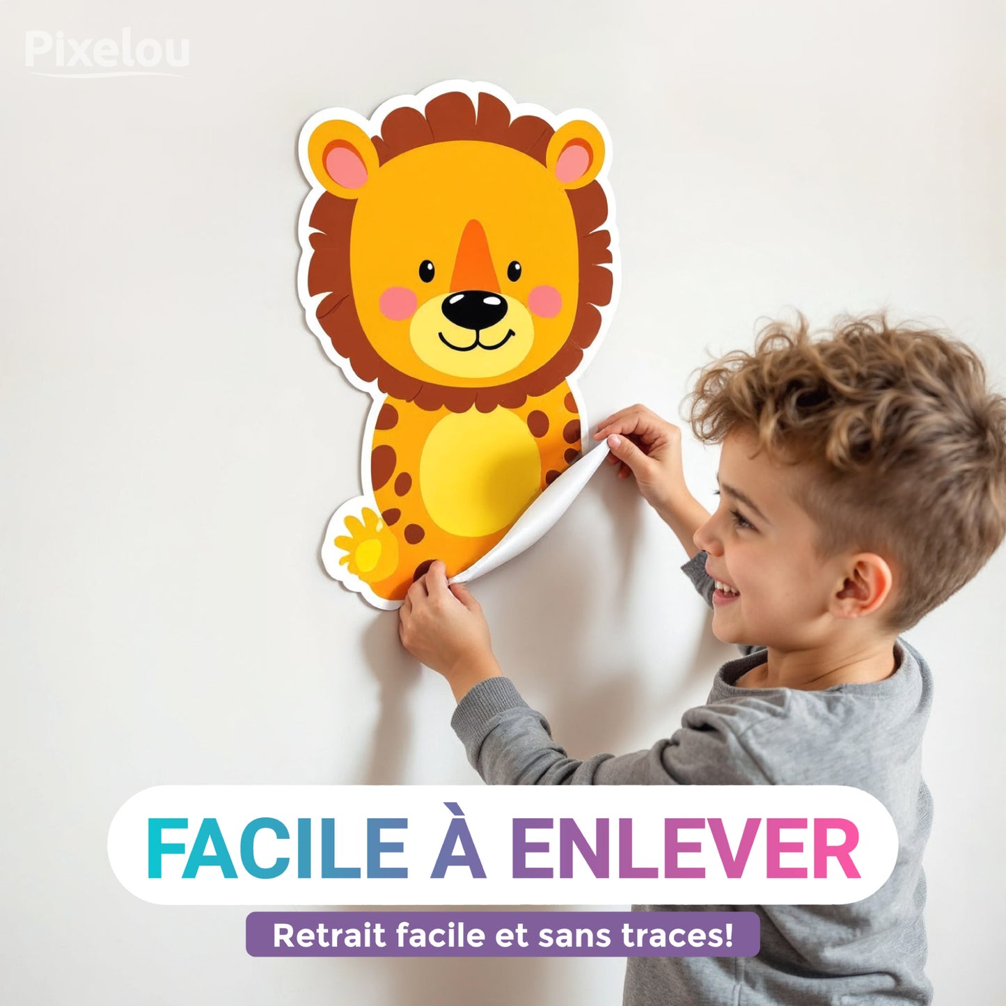 Facile à enlever : Retrait facile et sans traces des stickers muraux