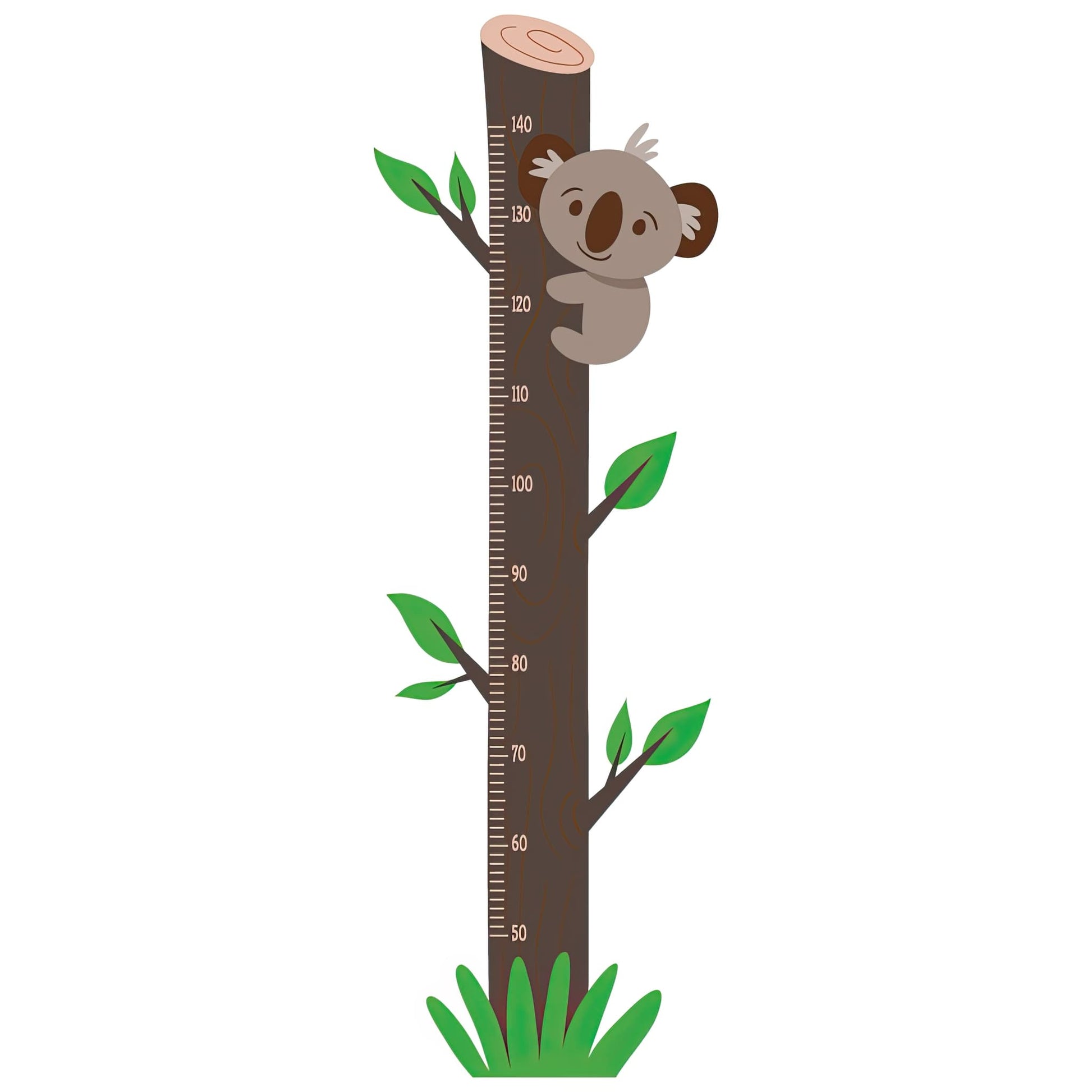 Aperçu isolé du design de la toise stickers muraux Arbre et Koala, pour décoration chambre enfant Maroc.