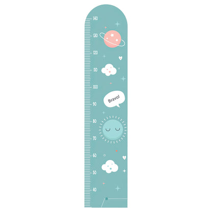 Aperçu isolé du design de la toise stickers muraux Planètes, idéale pour la décoration chambre bébé au Maroc.