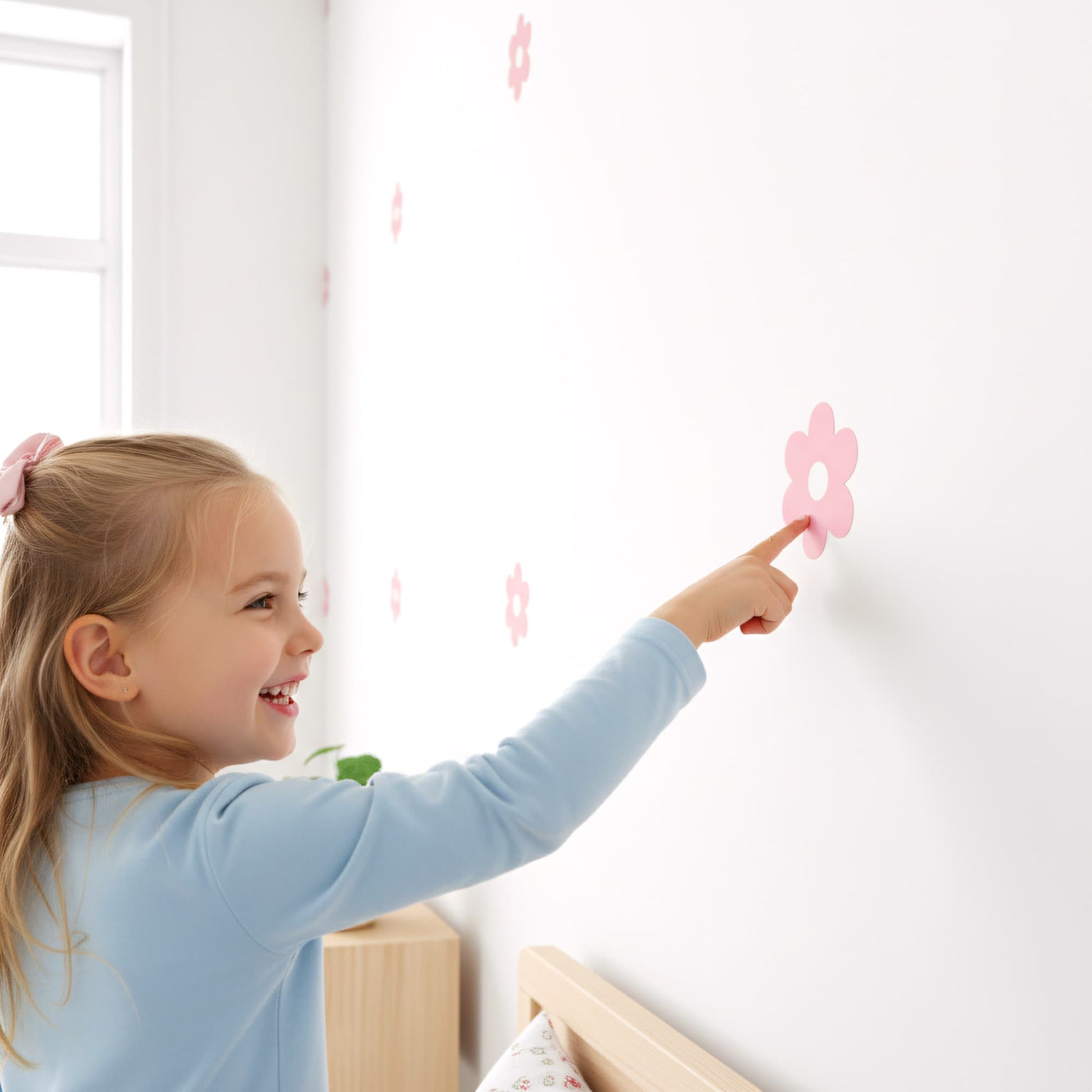 Stickers muraux fleurs roses au Maroc