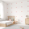 Stickers muraux coeurs rouges pour chambre fille au Maroc