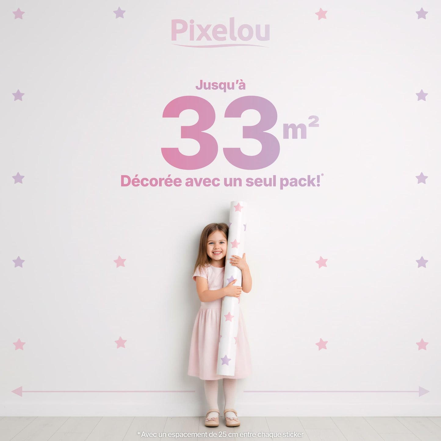 Stickers étoiles Rose Bonbon