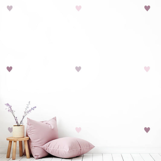Découvrez nos stickers coeurs pour décoration chambre enfant et bébé au Maroc. Couleur Teintes Violet